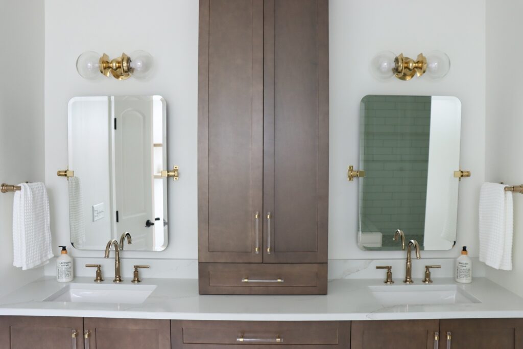 modern bathroom cabinet design by the highpoint house in wake forest