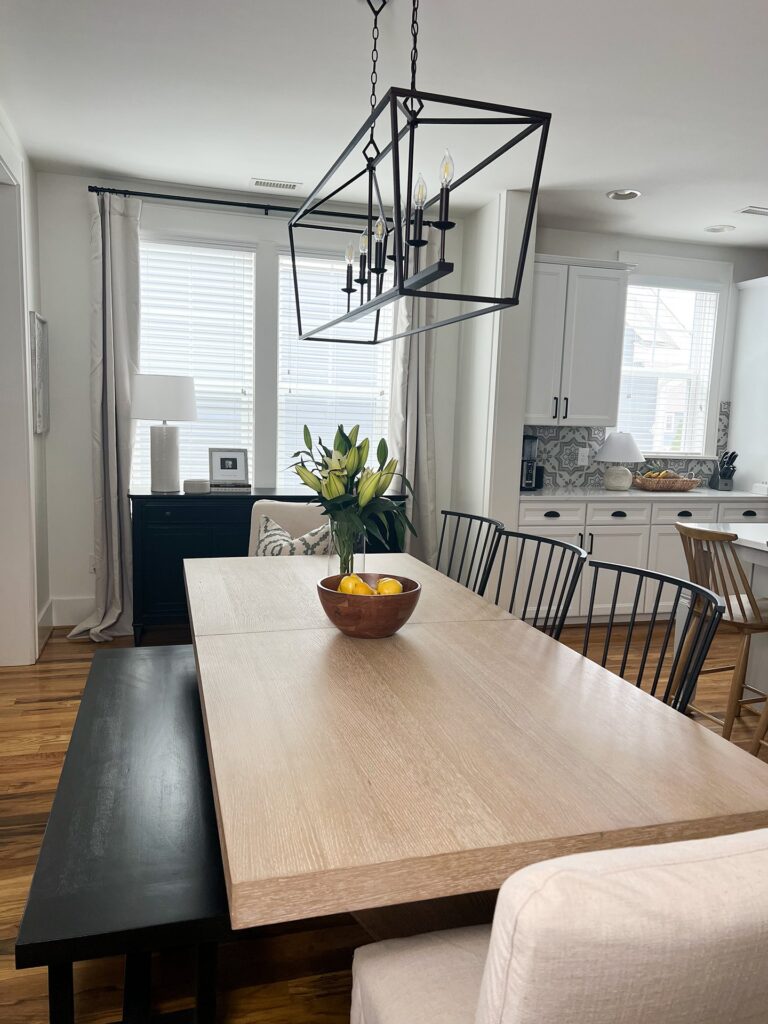 kitchen table design in vervain house