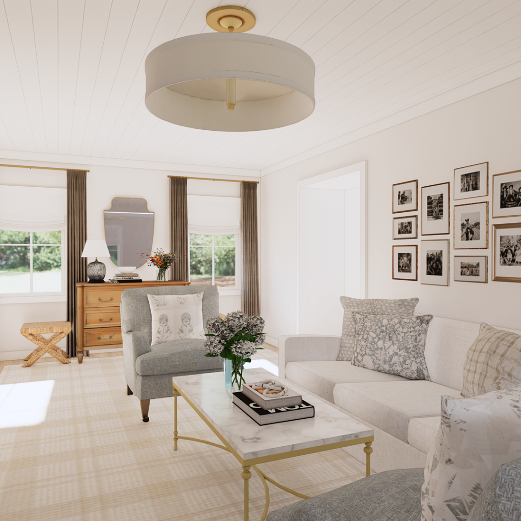 yellow poplar living room designed by the highpoint house