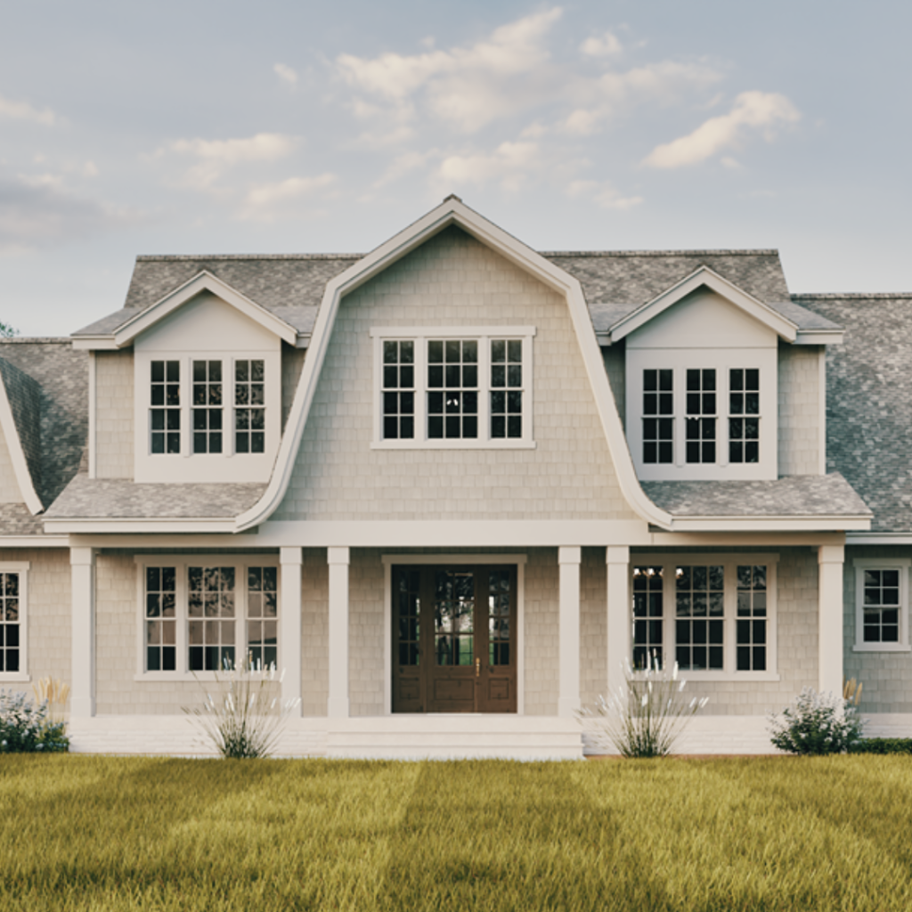 shepard build, gray exterior with wood accents